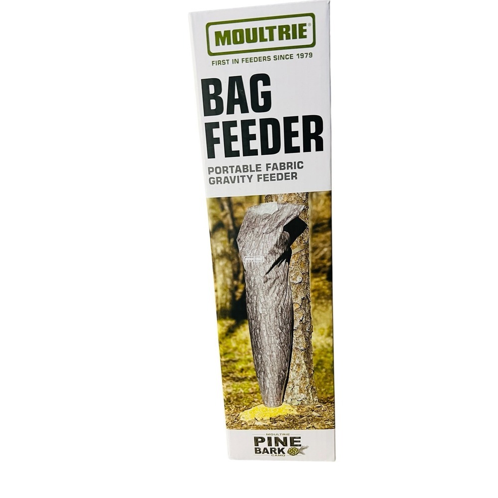 Moultrie Bag Feeder Portable Fabric Gravity Deer Feeder - Pine Bark Camo